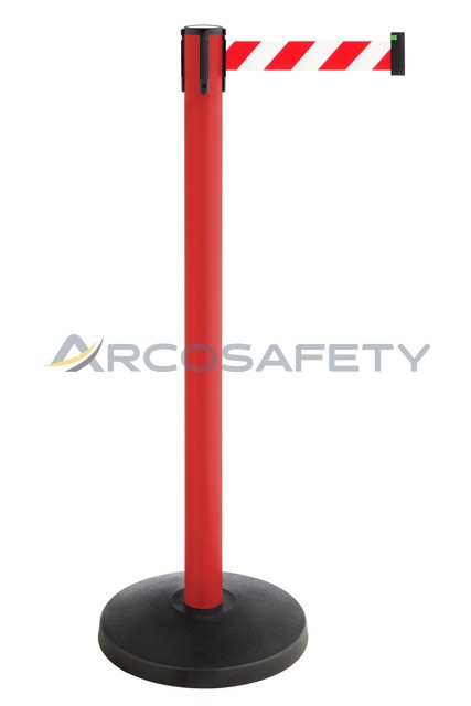 Paletto Grigna colore rosso con nastro rossobianco ArcoSafety