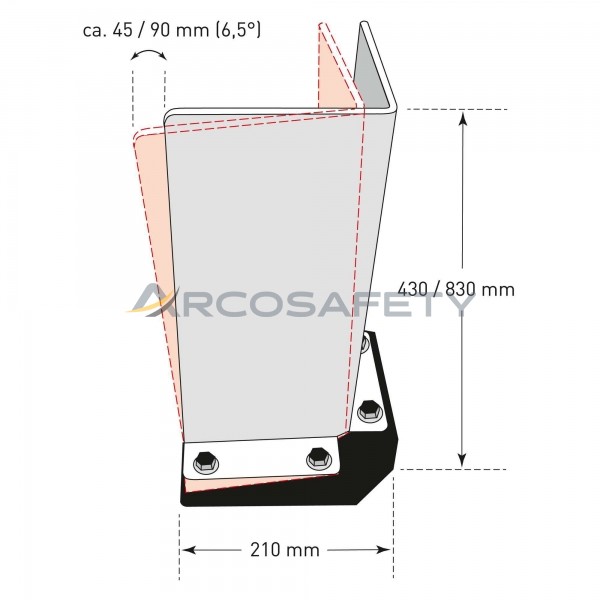 Paracolpi montanti swing disegno ArcoSafety