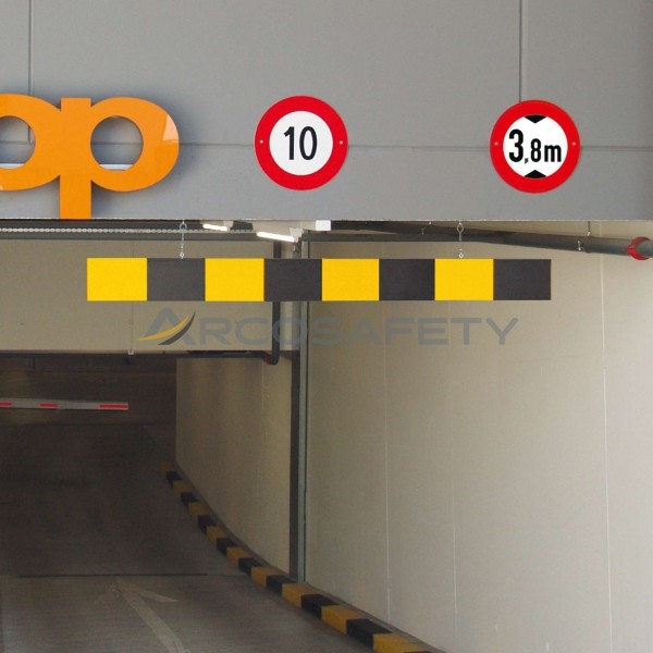 Limitatori altezza in allumio giallonero 2 Arcosafety