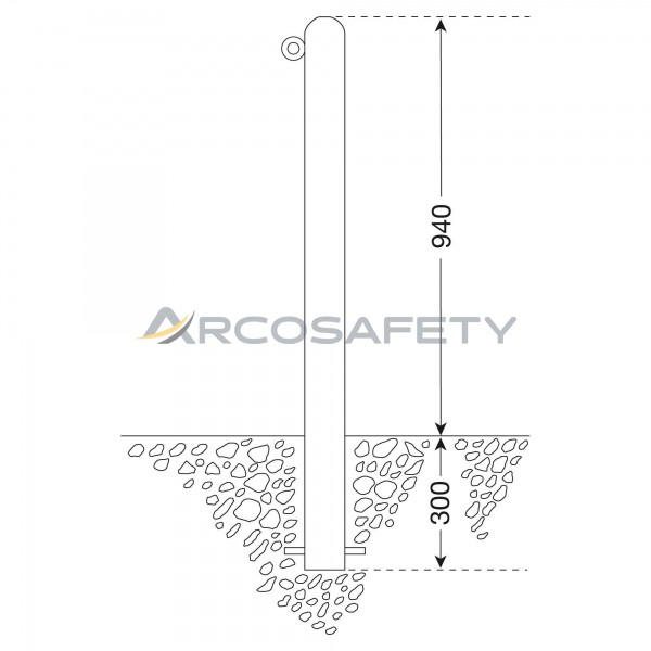Paletti quadrati CITY-Metropolis fissi 1 occh ArcoSafety