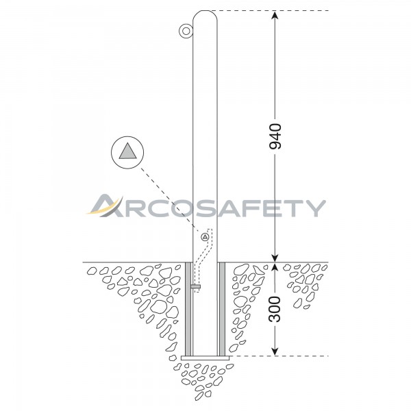 Paletti quadrati CITY-Metropolis sfilabili 1 occh ArcoSafety