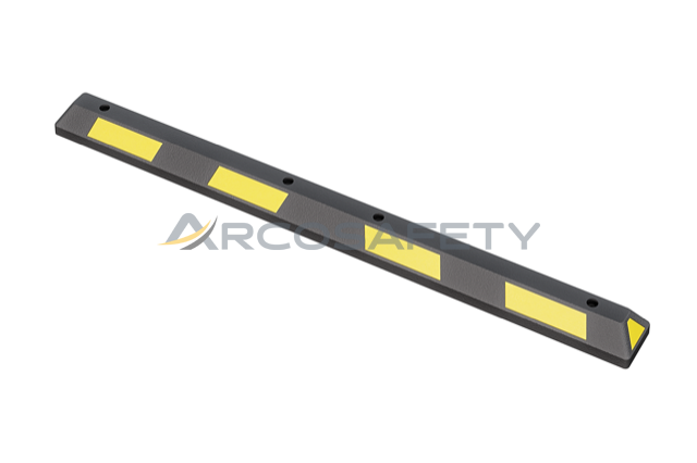 Fermaruota nera con strisce gialle riflettenti, 1820 mm 2 ArcoSafety