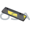 Fermaruota nera con strisce gialle riflettenti, 550 mm 2 ArcoSafety