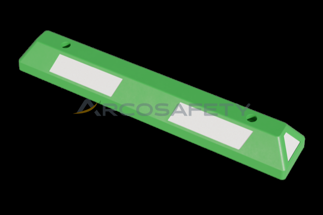 Fermaruota verde con strisce bianche riflettenti, 900 mm ArcoSafety